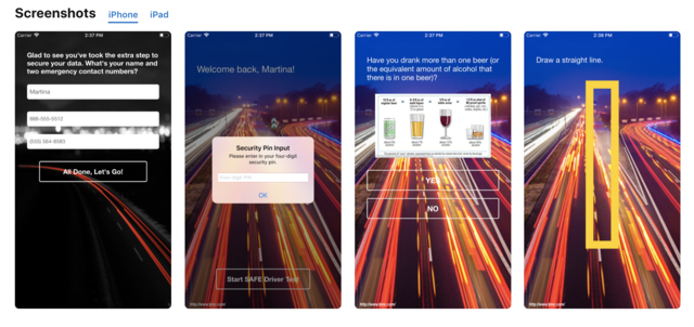 Screenshotted pictures for App store