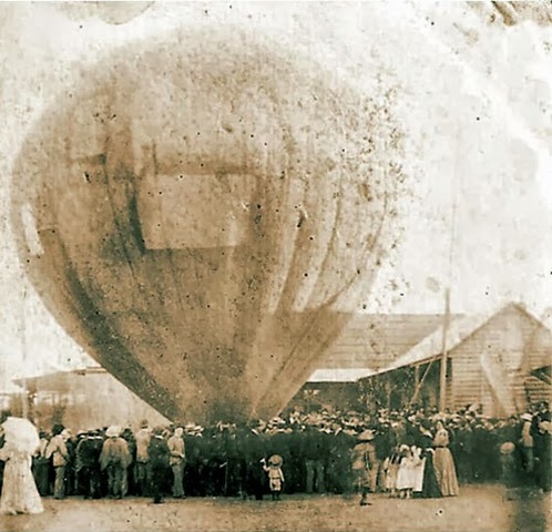 Gran ascensión aérea por el aeronauta mexicano