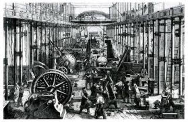 begin industriële revolutie in Engeland