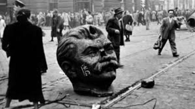 Hungarian Revolution- This was a Hungarian protest to end Soviet control in Hungary. It quickly gathered momentum and Soviet tanks entered Budapest.