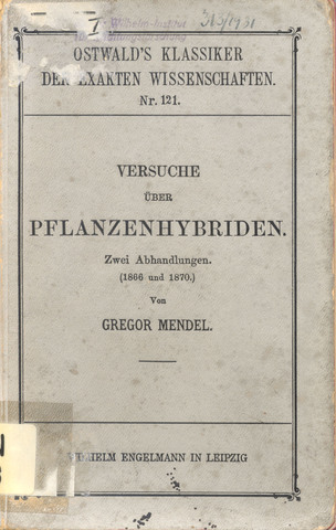Mendel presenta sus resultados a la Sociedad para el Estudio de las Ciencias Naturales, de Brünn.