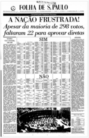 Emenda Dante de Oliveira é rejeitada pelo Congresso