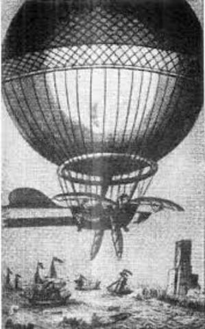 Primer vuelo en globo inflado.