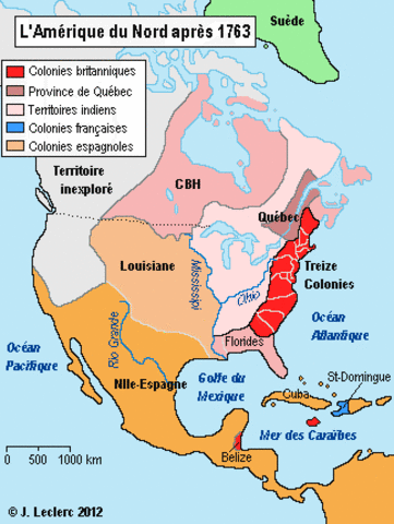 L'amérique de Nord après la guerre de Sept Ans