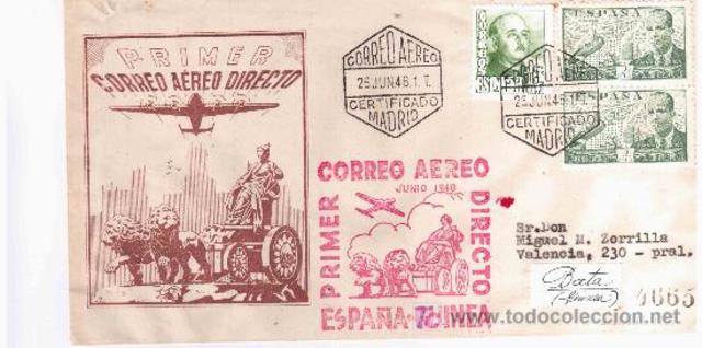 Primer vuelo de correo