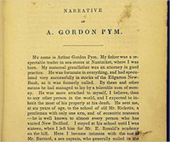 Poe Writes his First Novel The Narrative of Arthur Gordon Pym