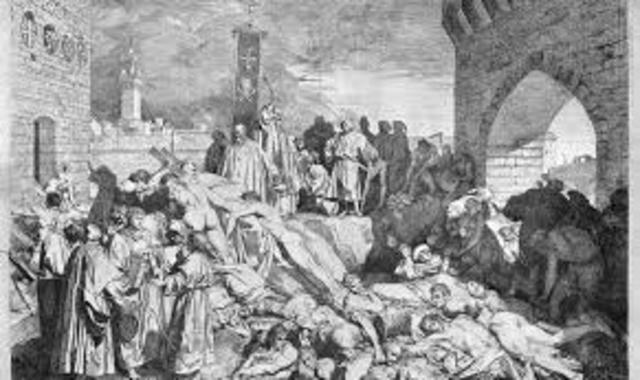 Máximo brote de la peste negra