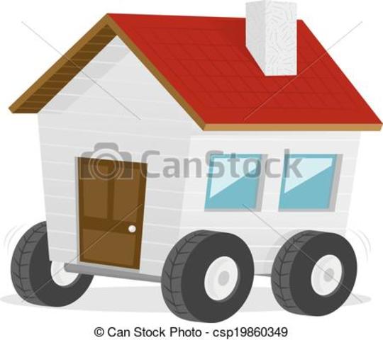 the house starts to move and walk