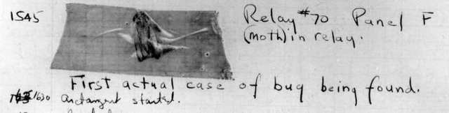 Primer "bug" informático.