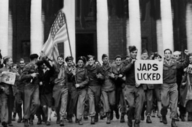 Japan surrenders (VJ Day, Victory over Japan Day).