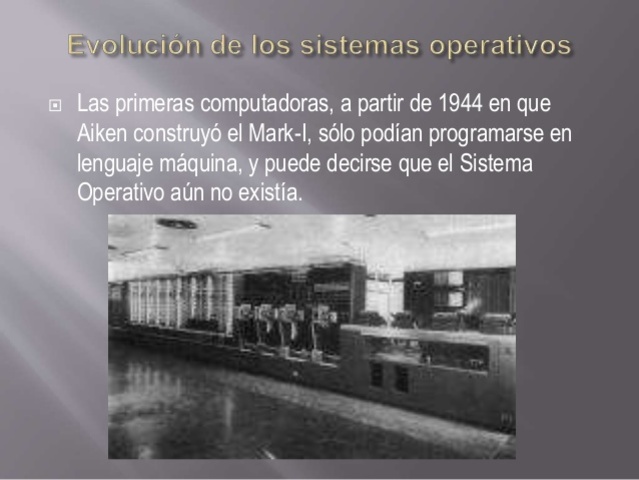 Aun no existian sistemas operativos.(SOFTWARE)