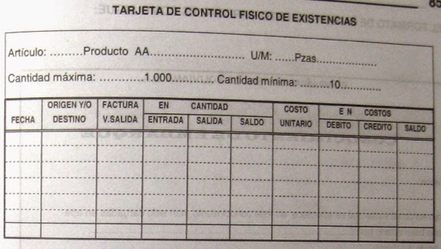 Control de existencias