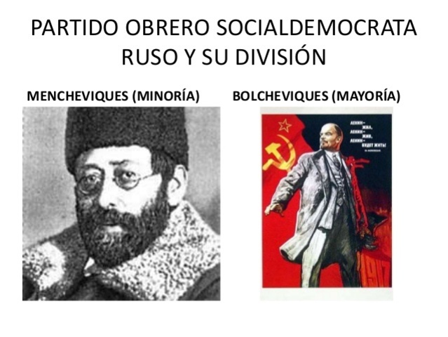 DIVISION DEL PARTIDO OBRERO SOCIALDEMOCRATA RUSO