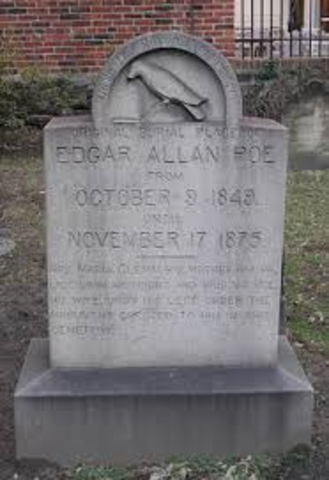 Edgar Allen Poe dies.