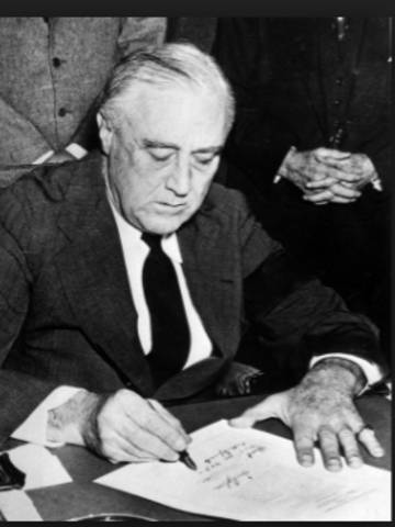 The United States declared war on Japan and Germany