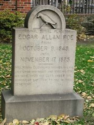 Edgar Allen Poe dies