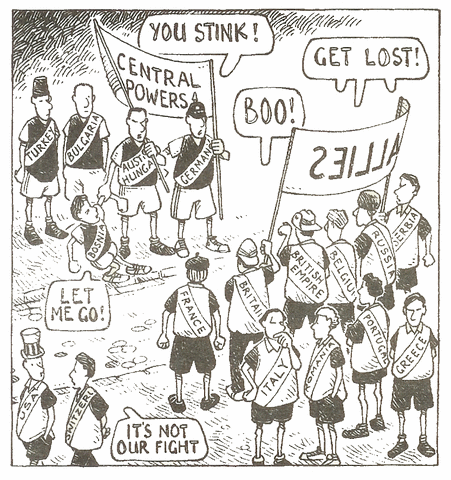 Come up with three causes for WWI