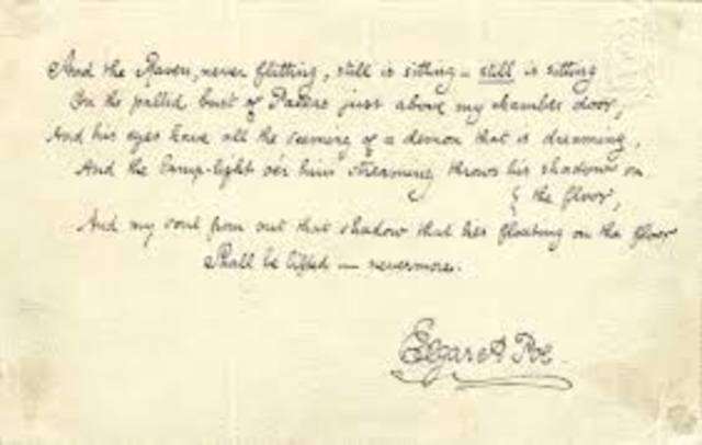 Poe writes his first poem