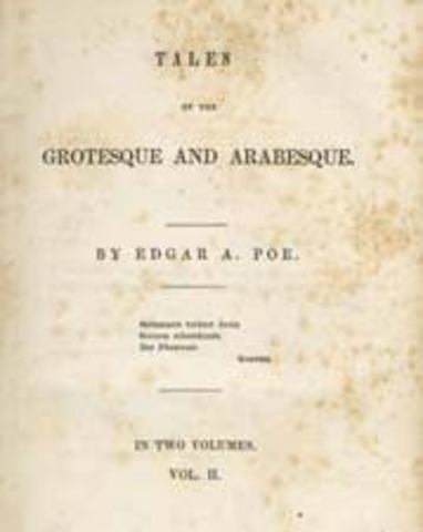 Poe's story collection Tales of the Grotesque and Arabesque is published in two volumes