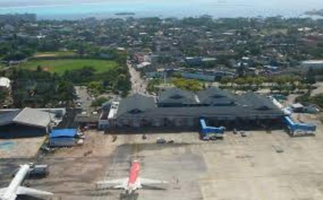 Construcción del aeródromo de San Andrés.