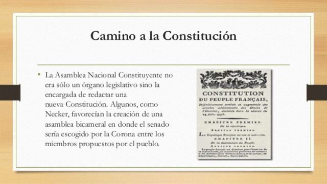 Camino a la constitución.