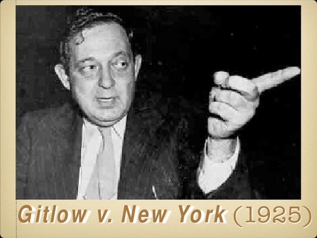 Gitlow vs New York ( Federal power)