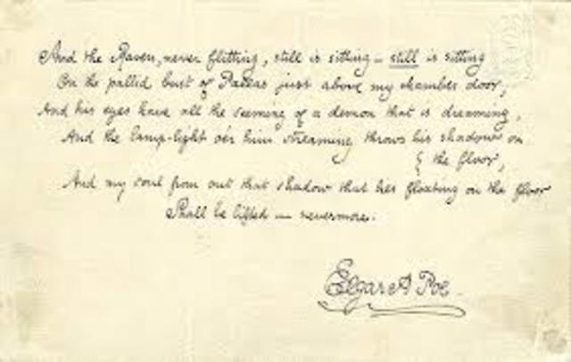 Poe writes his first poem.