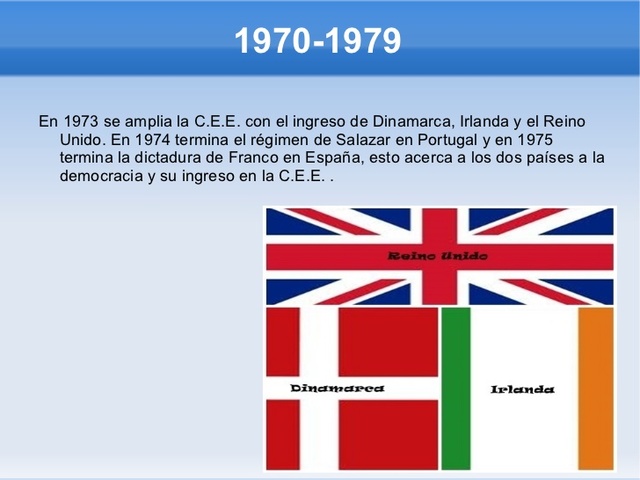 Reino Unido, Dinamarca e Irlanda entran en la CEE