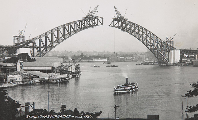 Construction of Sydney Harbour Bridge Begins