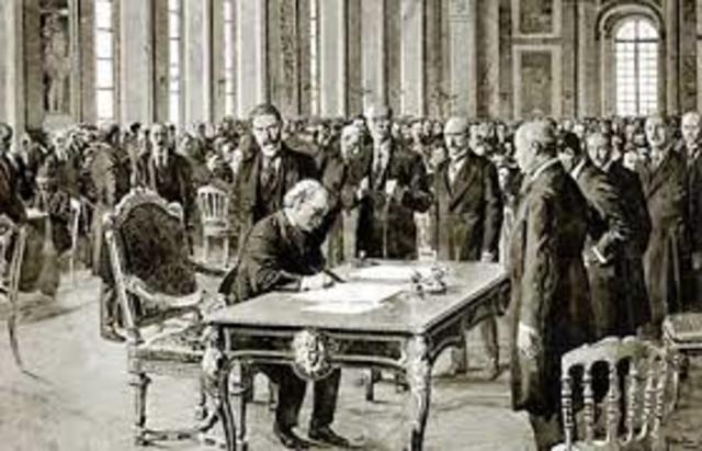 Treaty of Versailles was signed