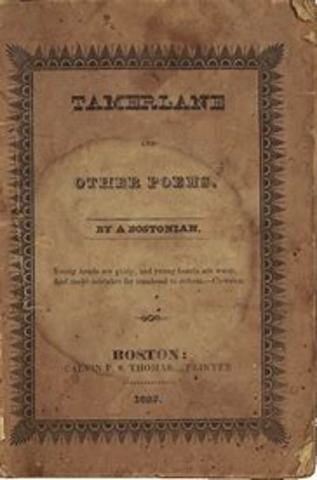 Poe enlists in the U.S Army and shortly after his first book is published