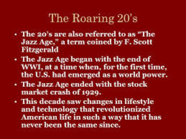 Jazz Age began