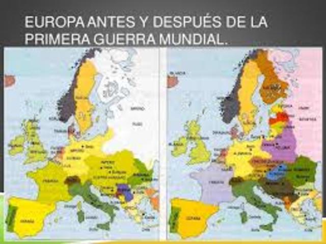 Los cambios territoriales tras la Primera Guerra Mundial