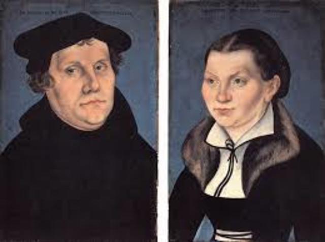Luther marries his wife