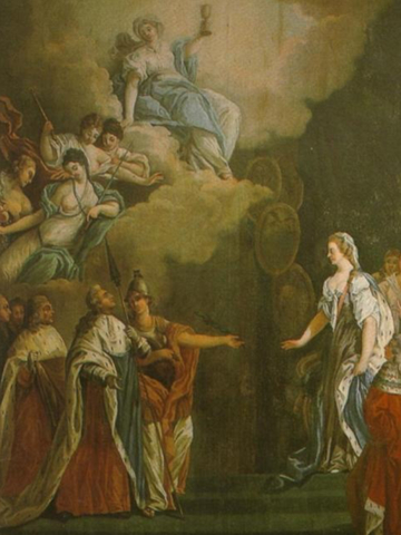 Celebración de el matrimonio de Luis XVI y María de Austria.