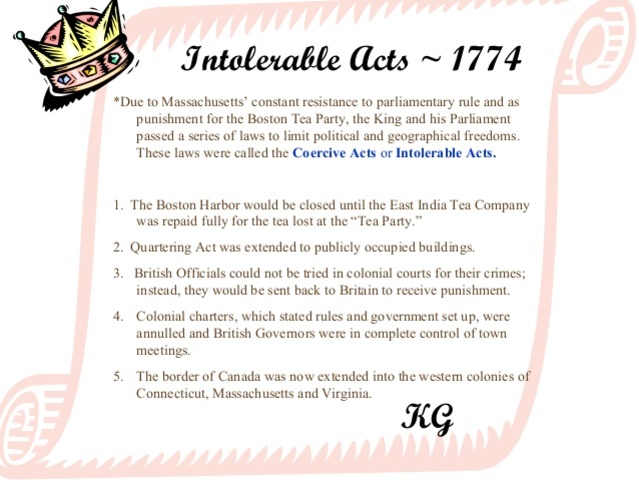 The Intolerable Acts