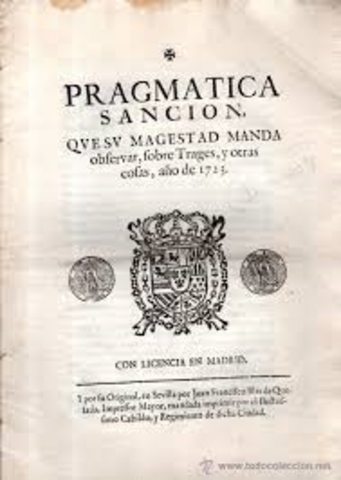 Promulgación de la Pragmática Sanción