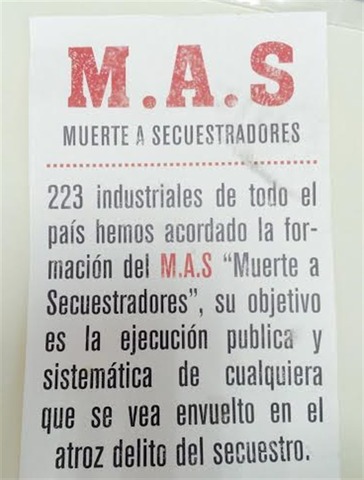 Muerte a secuestradores