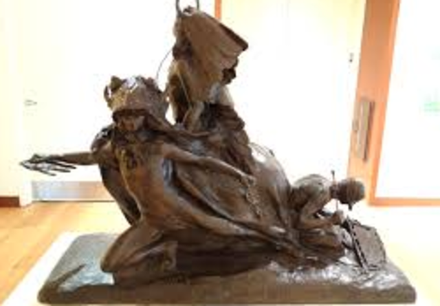 Made the sculpture The Sioux Indian Buffalo Dance