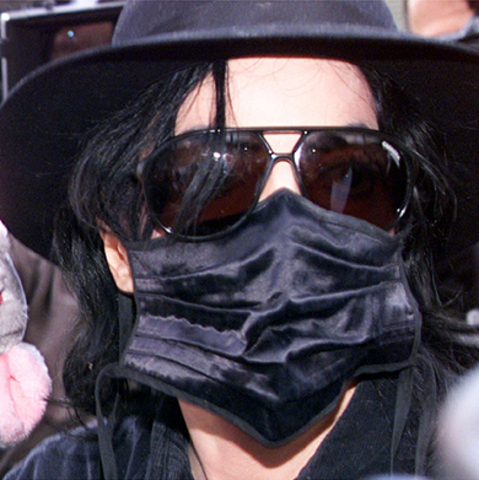 Michael is seen for the first time wearing a sanitary mask in public