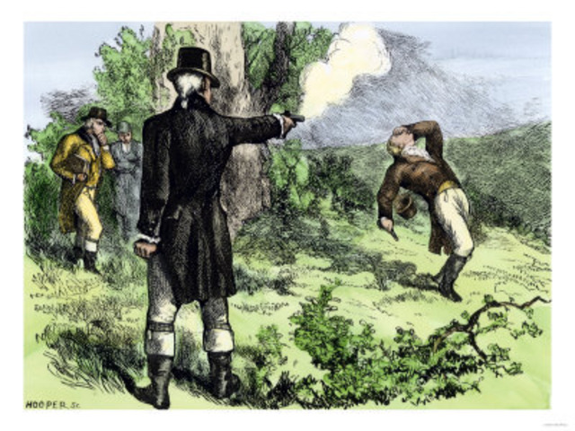 Burr Kills Hamilton in Duel