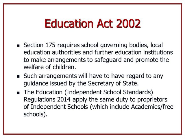 2002 EDUCATION ACT