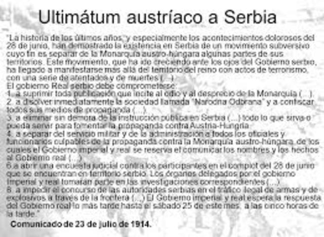 Ultimatum a Serbia