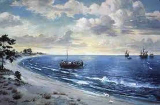 Landing in Virginia in James River