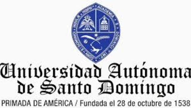 UNIVERSIDAD SANTO TOMÁS DE AQUINO (SANTO DOMINGO, 1538-1823) ACTUALMENTE LLAMADA UNIVERSIDAD AUTÓNOMA DE SANTO DOMINGO. fue creada mediante la bula papal In Apostolatus Culmine con el nombre de Universidad Santo Tomás de Aquino, el 28 de octubre de 1538.