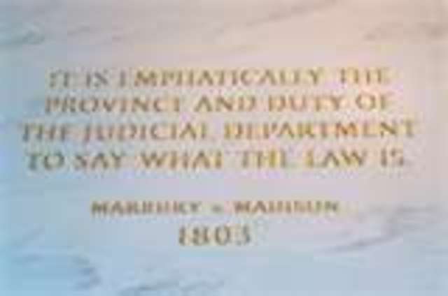Cheif Justice John Marshall rules on Marbury v. Madison