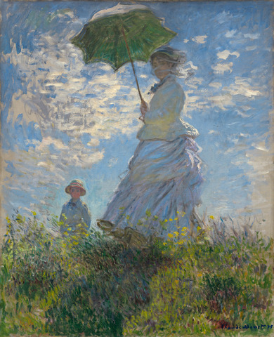 Impresionismo: “Mujer con sombrilla. Madame Monet con su hijo”, de Claude Monet