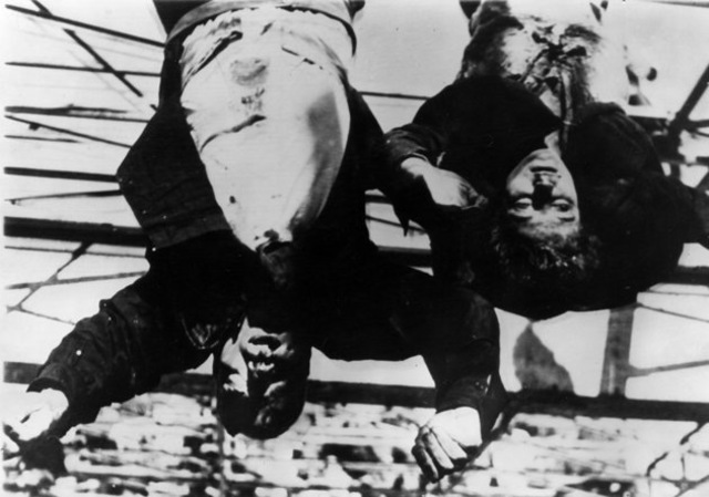 Muerte de Mussolini a manos de partisanos italianos