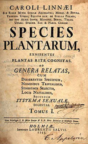 Species Plantarum (Carl Von Linneo)