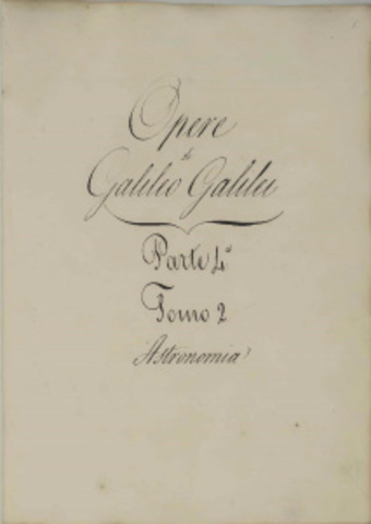 Dialogo sopra i Massimi sistemi del Mondo ( Astronomía: Diálogos sobre los dos máximos sistemas del mundo)